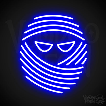 Mummy Neon Sign - Neon Mummy Sign - Color Dark Blue