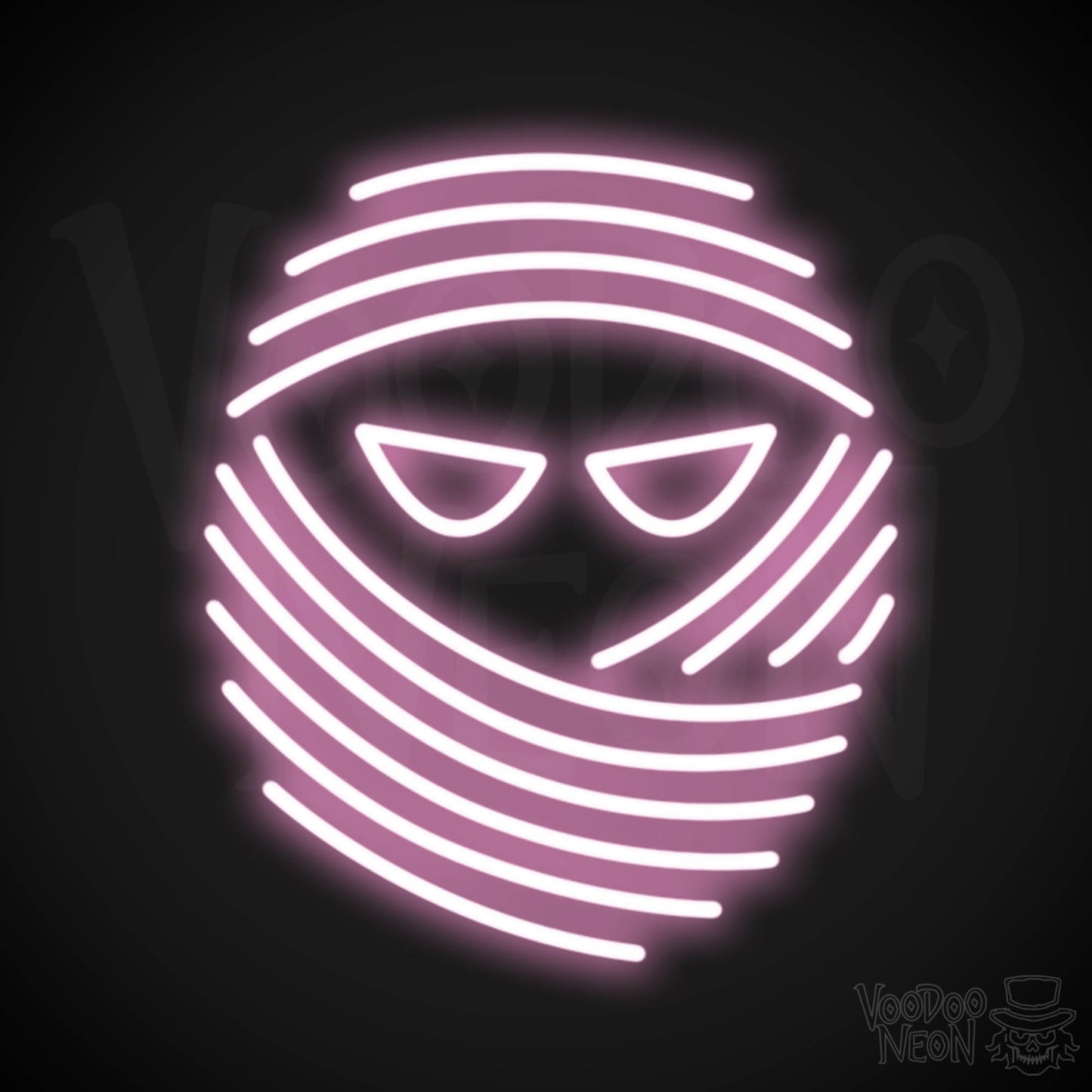 Mummy Neon Sign - Neon Mummy Sign - Color Light Pink