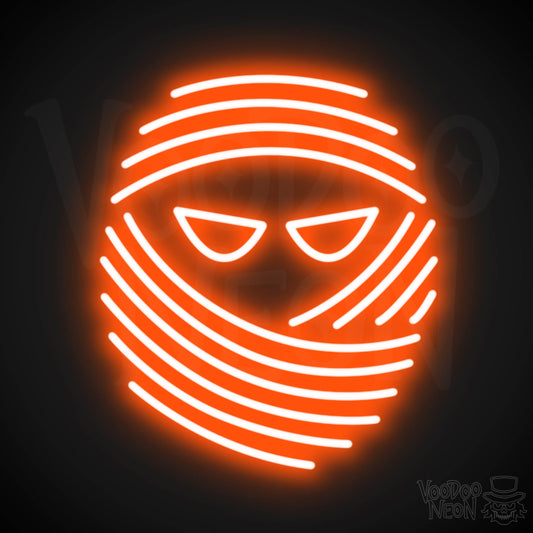 Mummy Neon Sign - Neon Mummy Sign - Color Orange