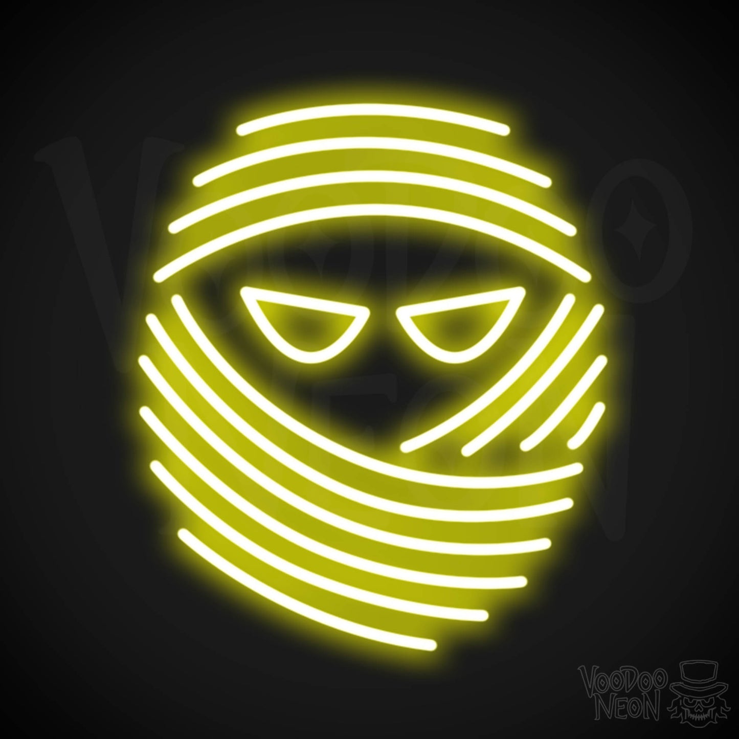 Mummy Neon Sign - Neon Mummy Sign - Color Yellow