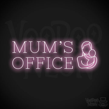 Mums Office Neon Sign - Neon Mums Office Light Up Sign - Mums Office Sign - Color Light Pink