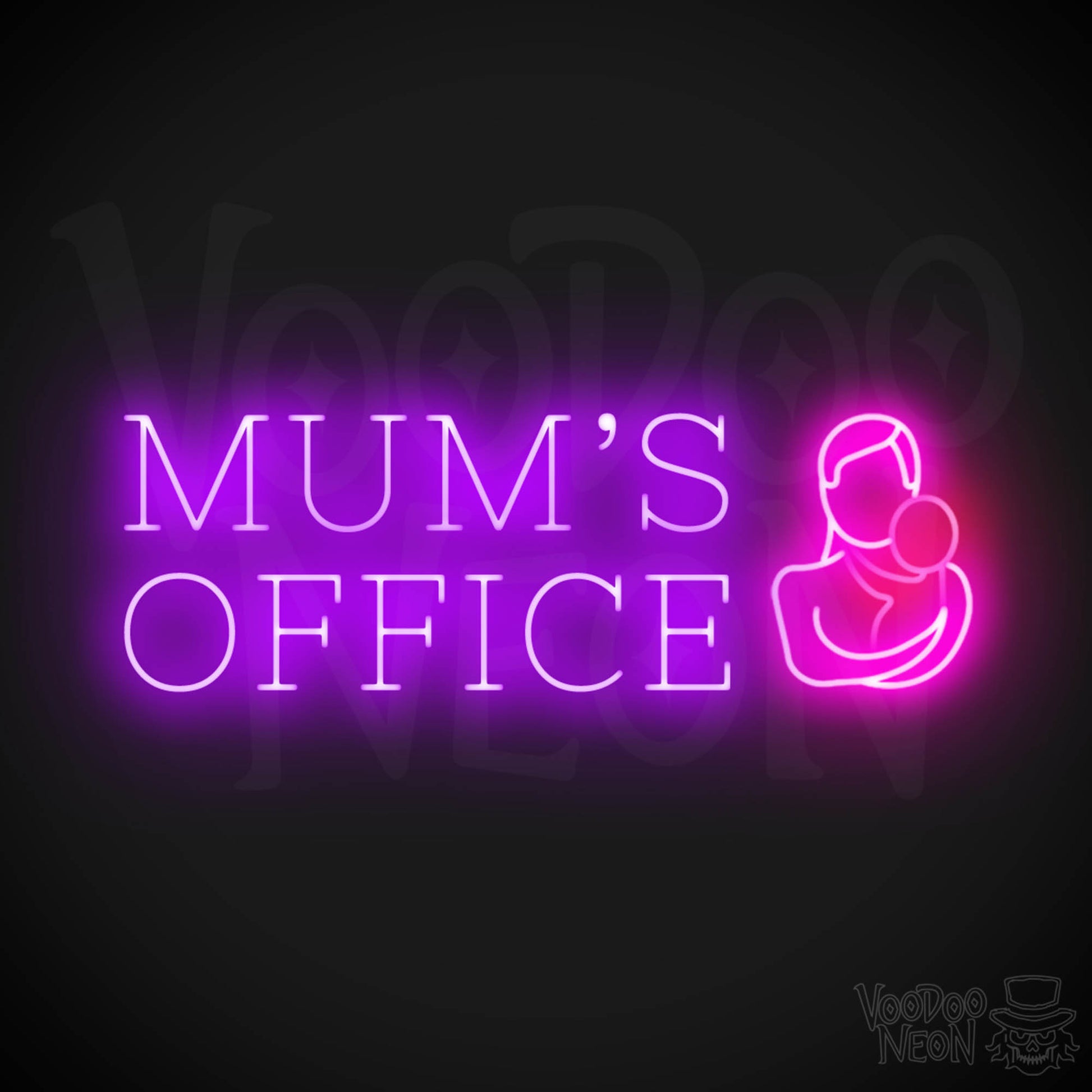 Mums Office Neon Sign - Neon Mums Office Light Up Sign - Mums Office Sign - Color Multi-Color