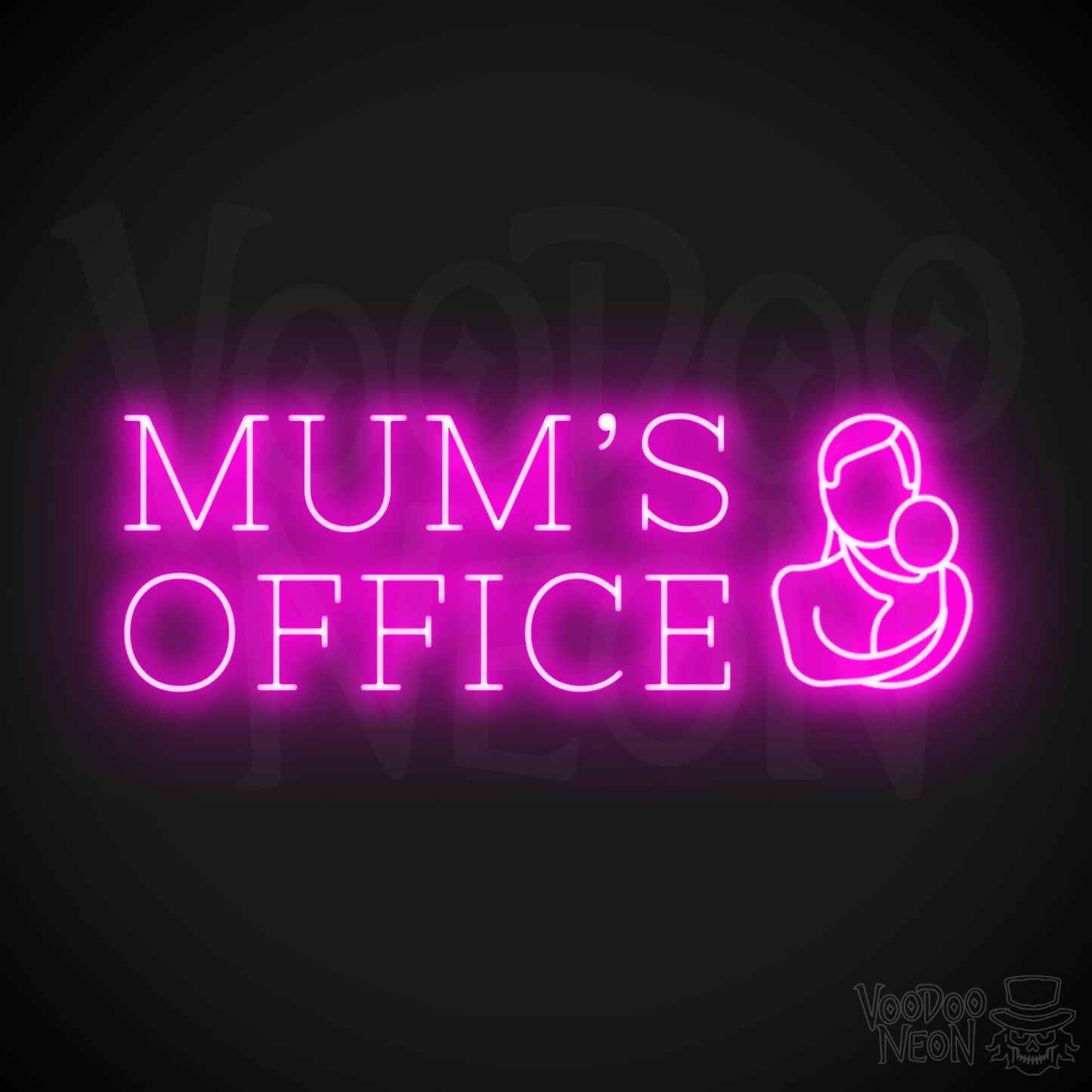 Mums Office Neon Sign - Neon Mums Office Light Up Sign - Mums Office Sign - Color Pink