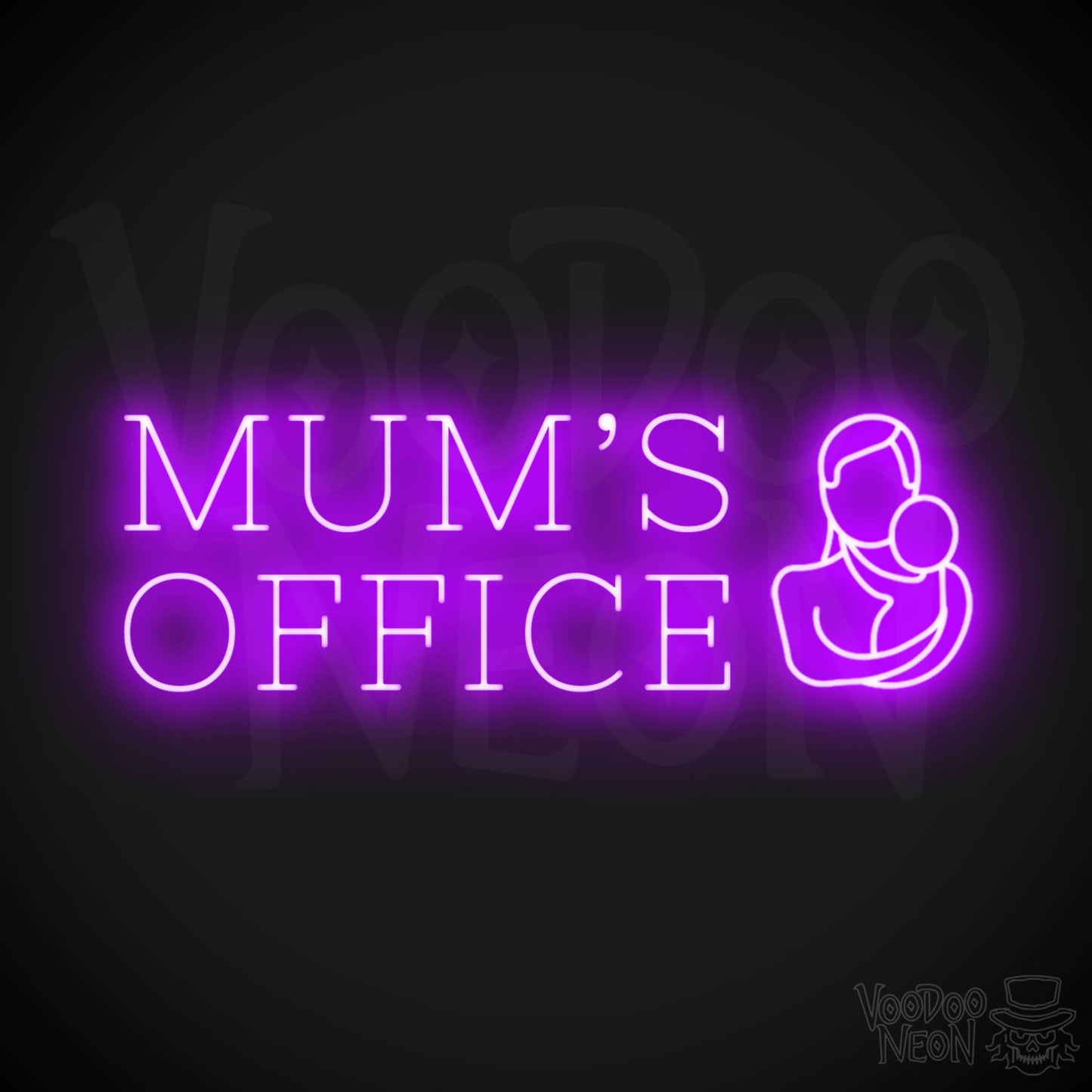 Mums Office Neon Sign - Neon Mums Office Light Up Sign - Mums Office Sign - Color Purple