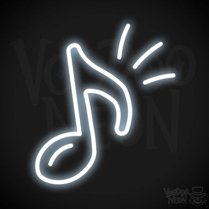 Musical Note Neon Sign - Neon Musical Sign - Musical Neon Wall Art - Color Cool White