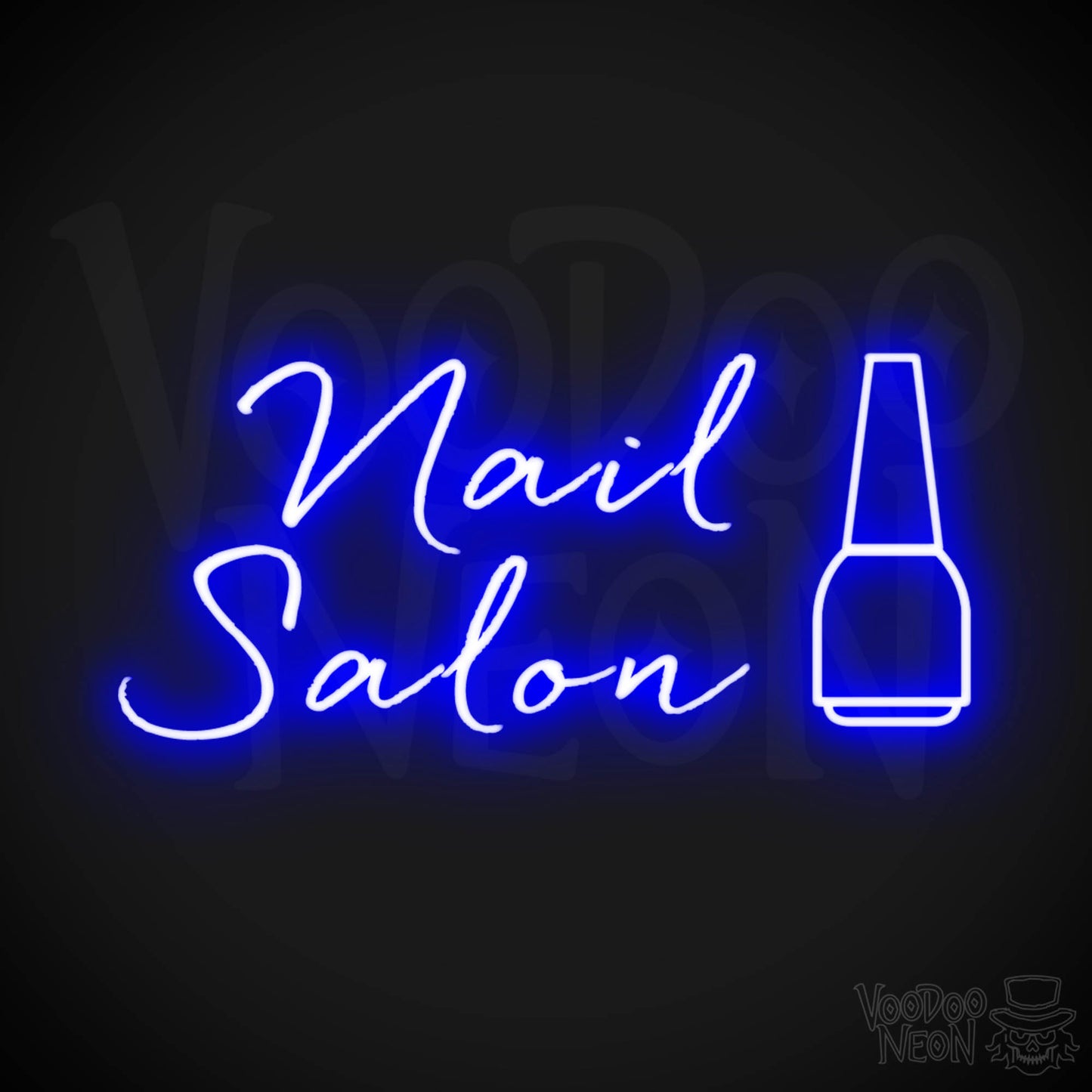 Nail Salon Neon Sign| Nail Salon Sign - LED Neon Wall Art - Color Dark Blue