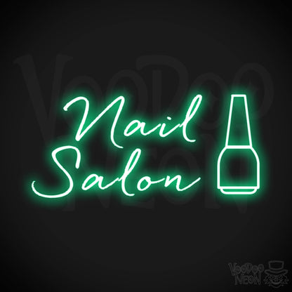 Nail Salon Neon Sign| Nail Salon Sign - LED Neon Wall Art - Color Green