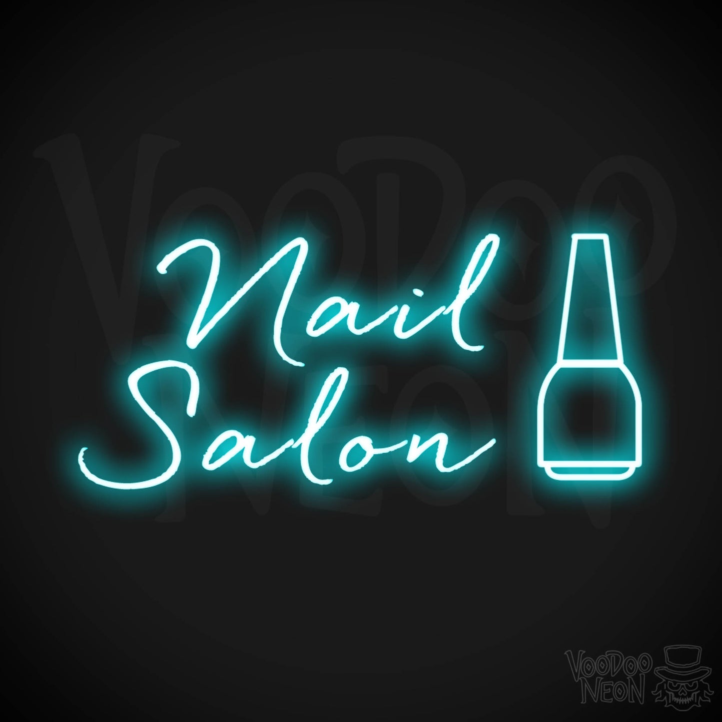 Nail Salon Neon Sign| Nail Salon Sign - LED Neon Wall Art - Color Ice Blue