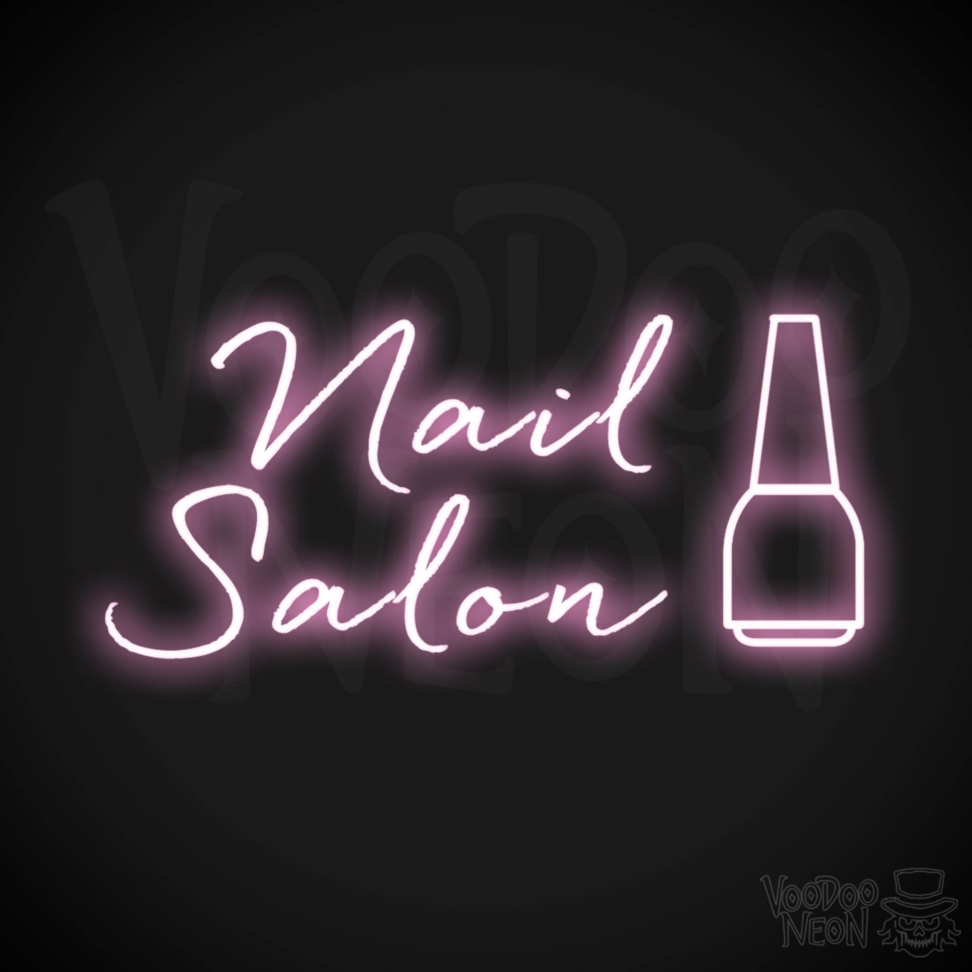 Nail Salon Neon Sign| Nail Salon Sign - LED Neon Wall Art - Color Light Pink