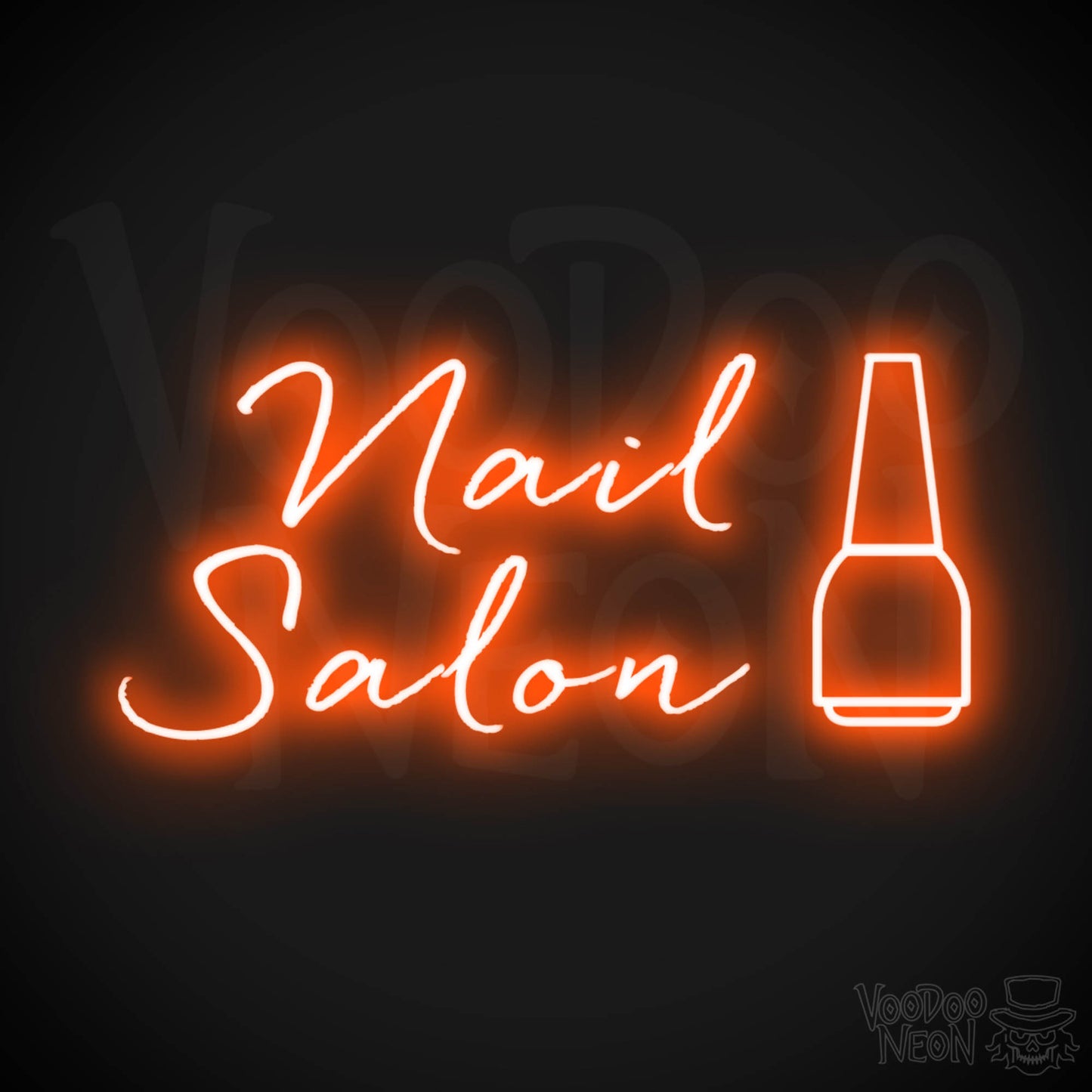 Nail Salon Neon Sign| Nail Salon Sign - LED Neon Wall Art - Color Orange