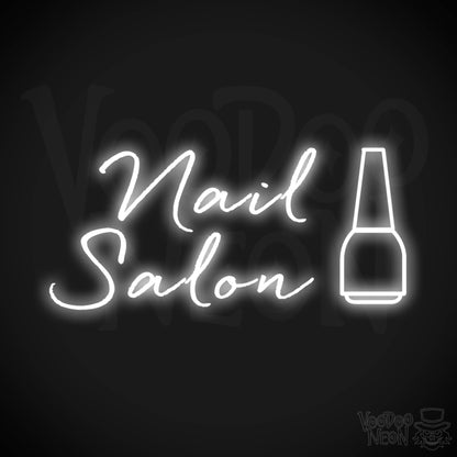 Nail Salon Neon Sign| Nail Salon Sign - LED Neon Wall Art - Color White