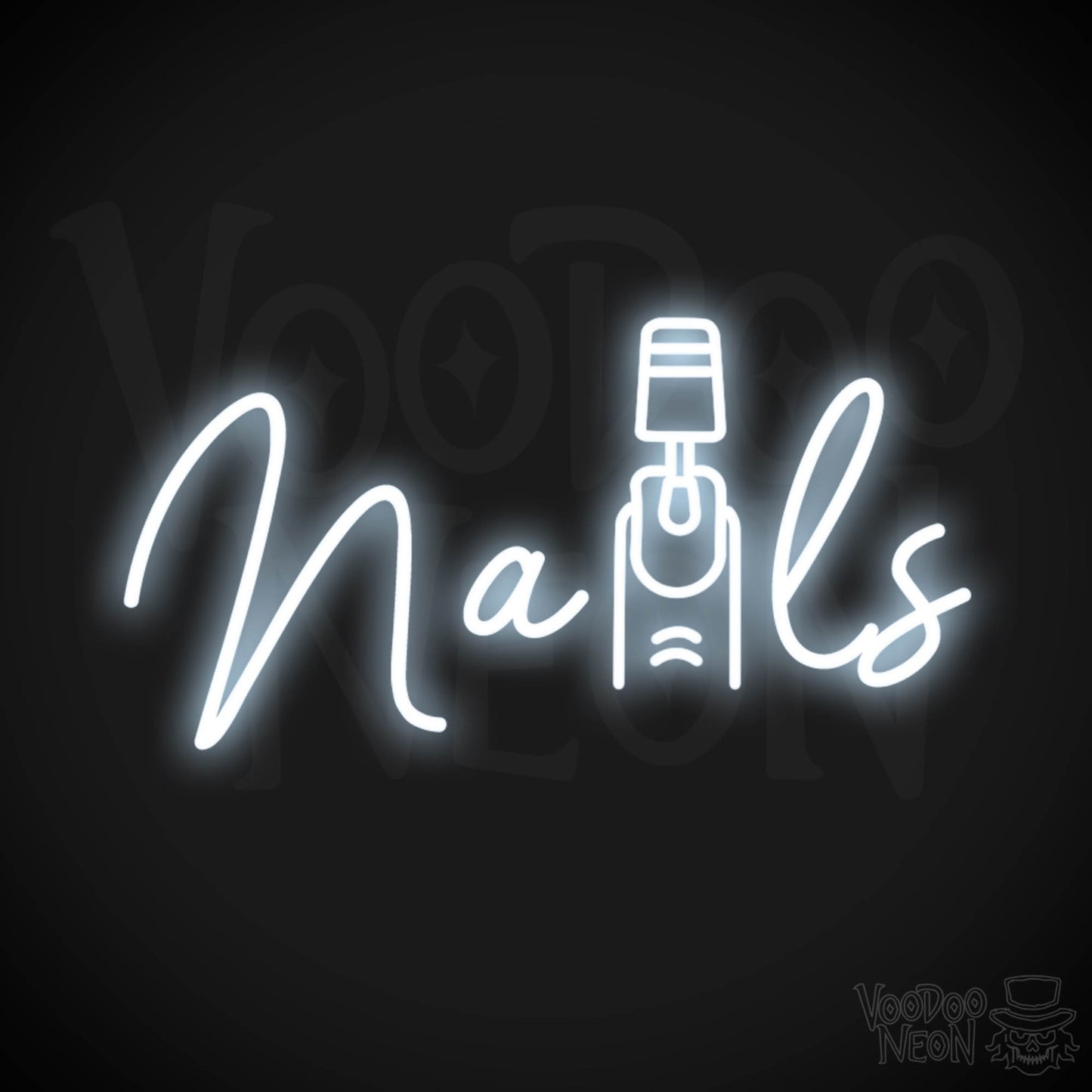 Nails Neon Sign - Nail Salon Sign - Neon Nails Sign - Nail Salon Wall Art - Color Cool White