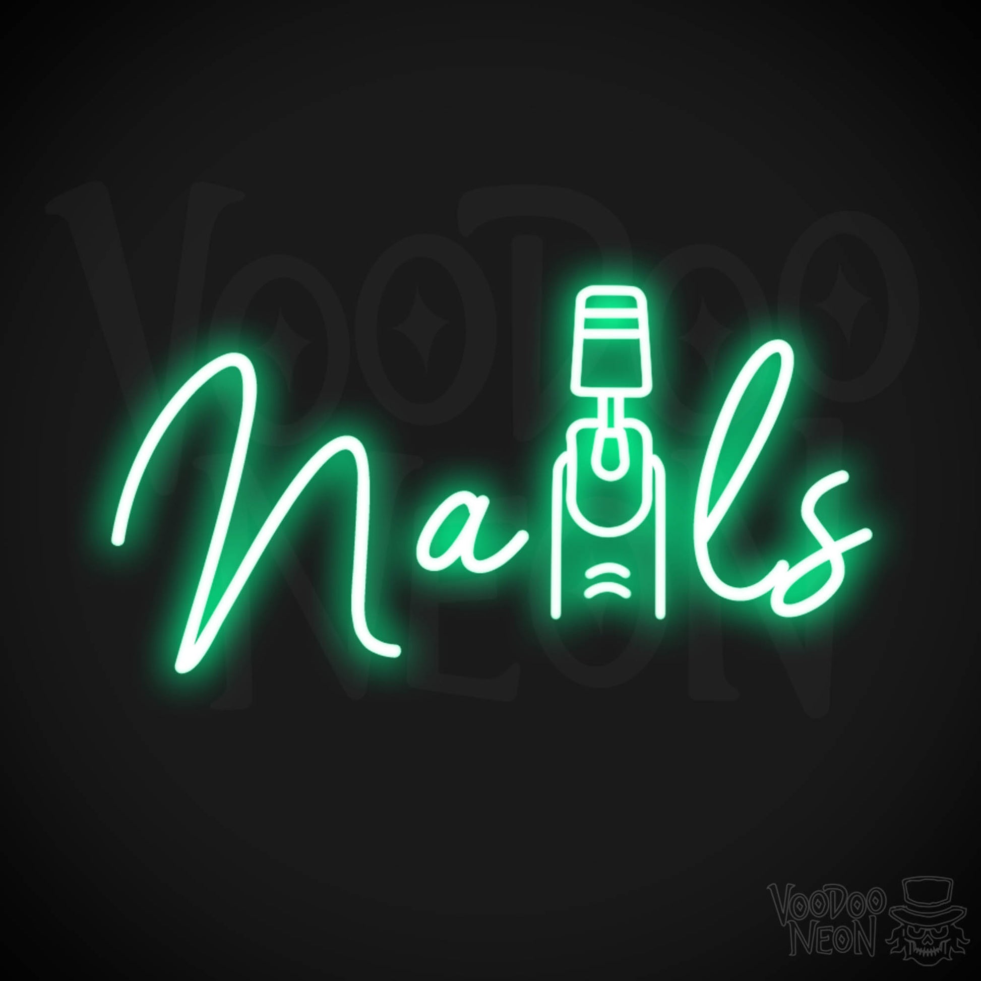Nails Neon Sign - Nail Salon Sign - Neon Nails Sign - Nail Salon Wall Art - Color Green