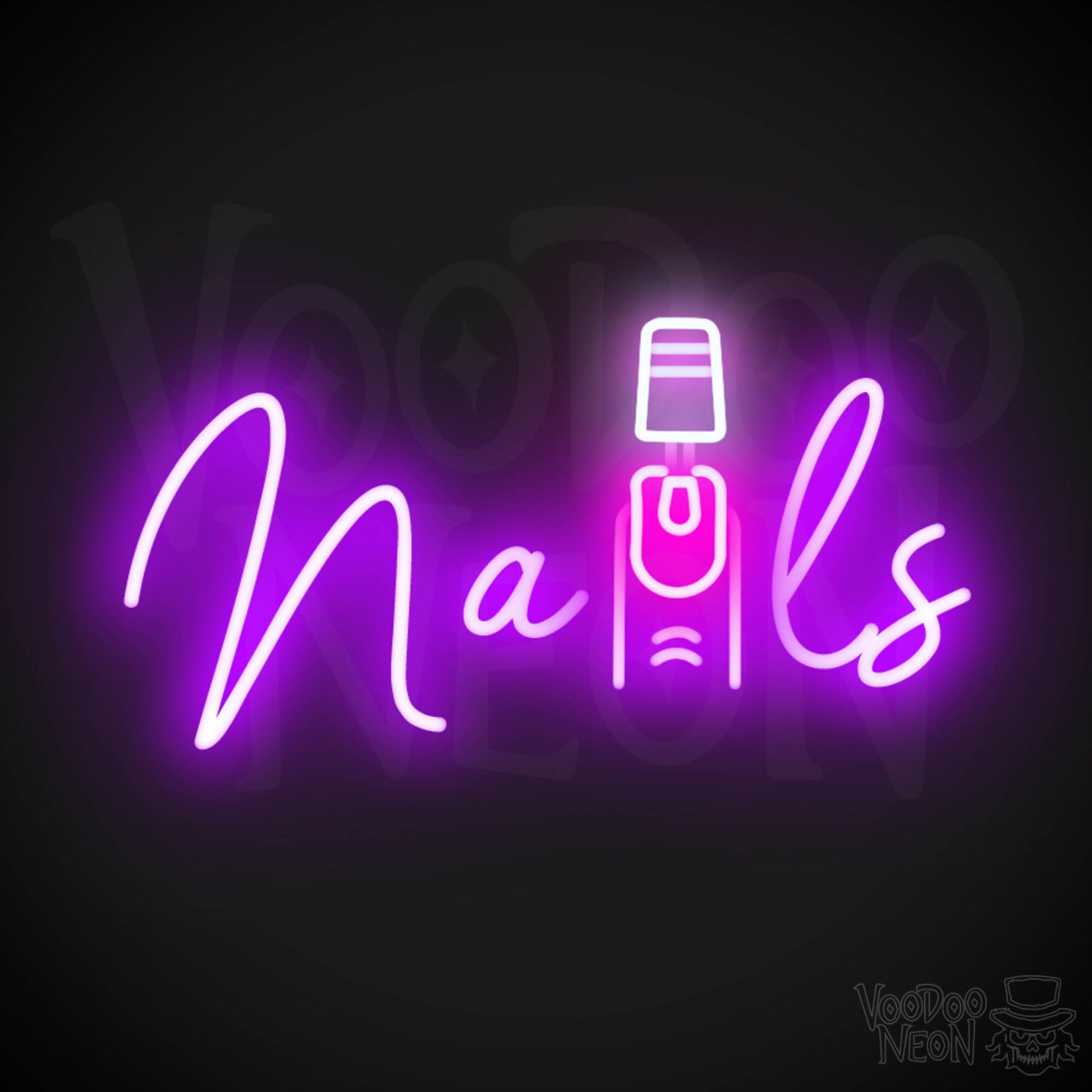 Nails Neon Sign - Nail Salon Sign - Neon Nails Sign - Nail Salon Wall Art - Color Multi-Color