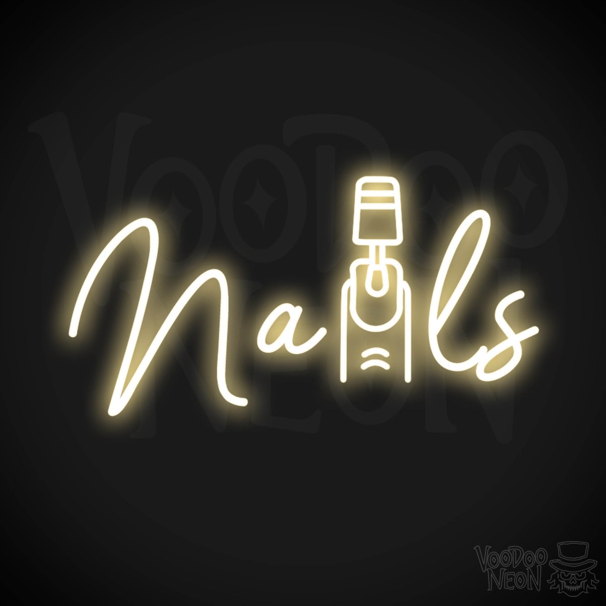 Nails Neon Sign - Nail Salon Sign - Neon Nails Sign - Nail Salon Wall Art - Color Warm White