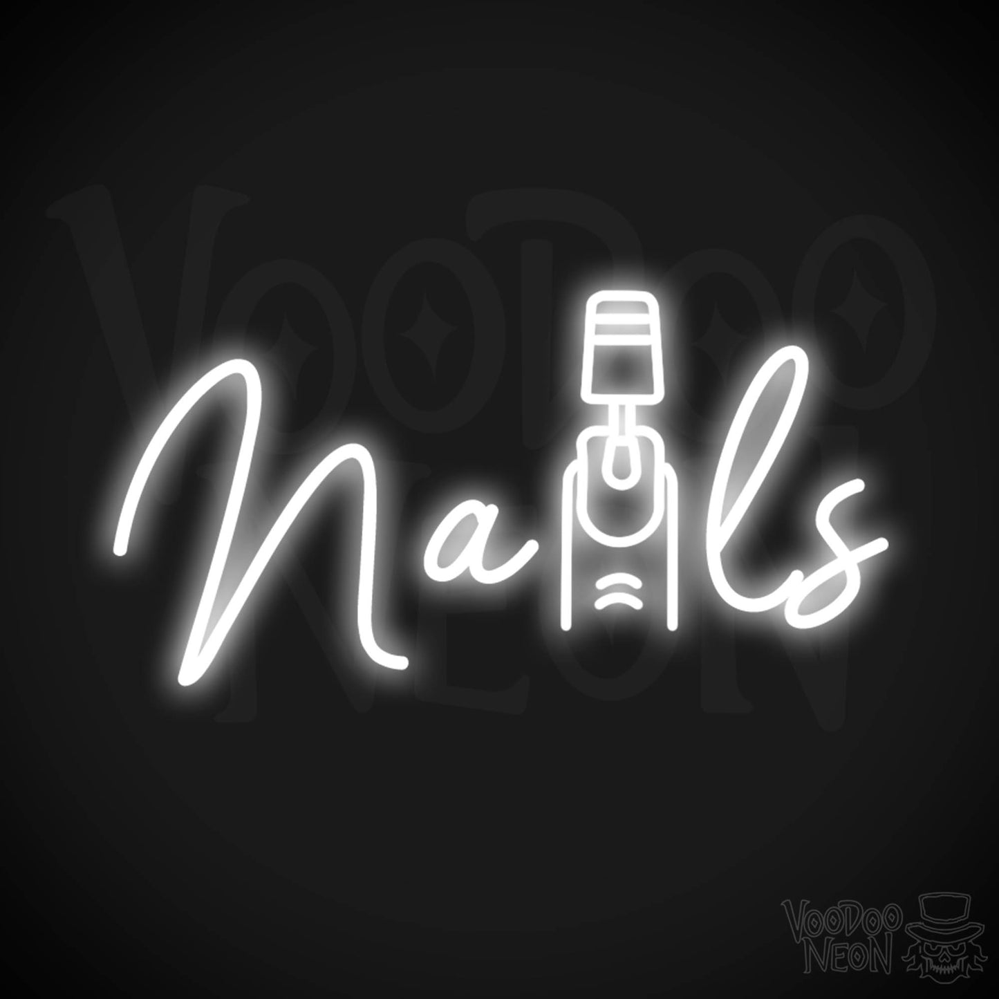 Nails Neon Sign - Nail Salon Sign - Neon Nails Sign - Nail Salon Wall Art - Color White