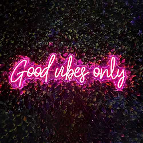 Good Vibes Only neon sign