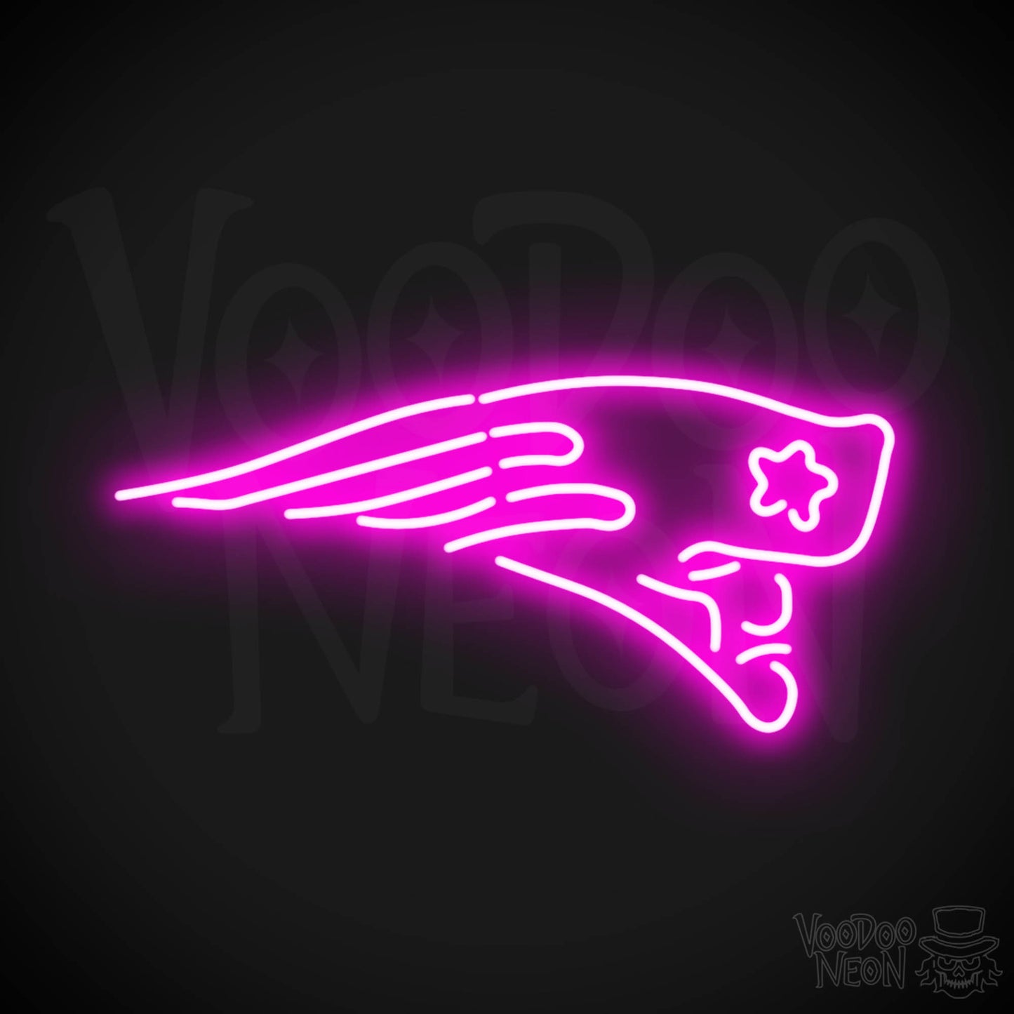 New England Patriots Neon Sign - New England Patriots Sign - Neon Patriots Logo Wall Art - Color Pink