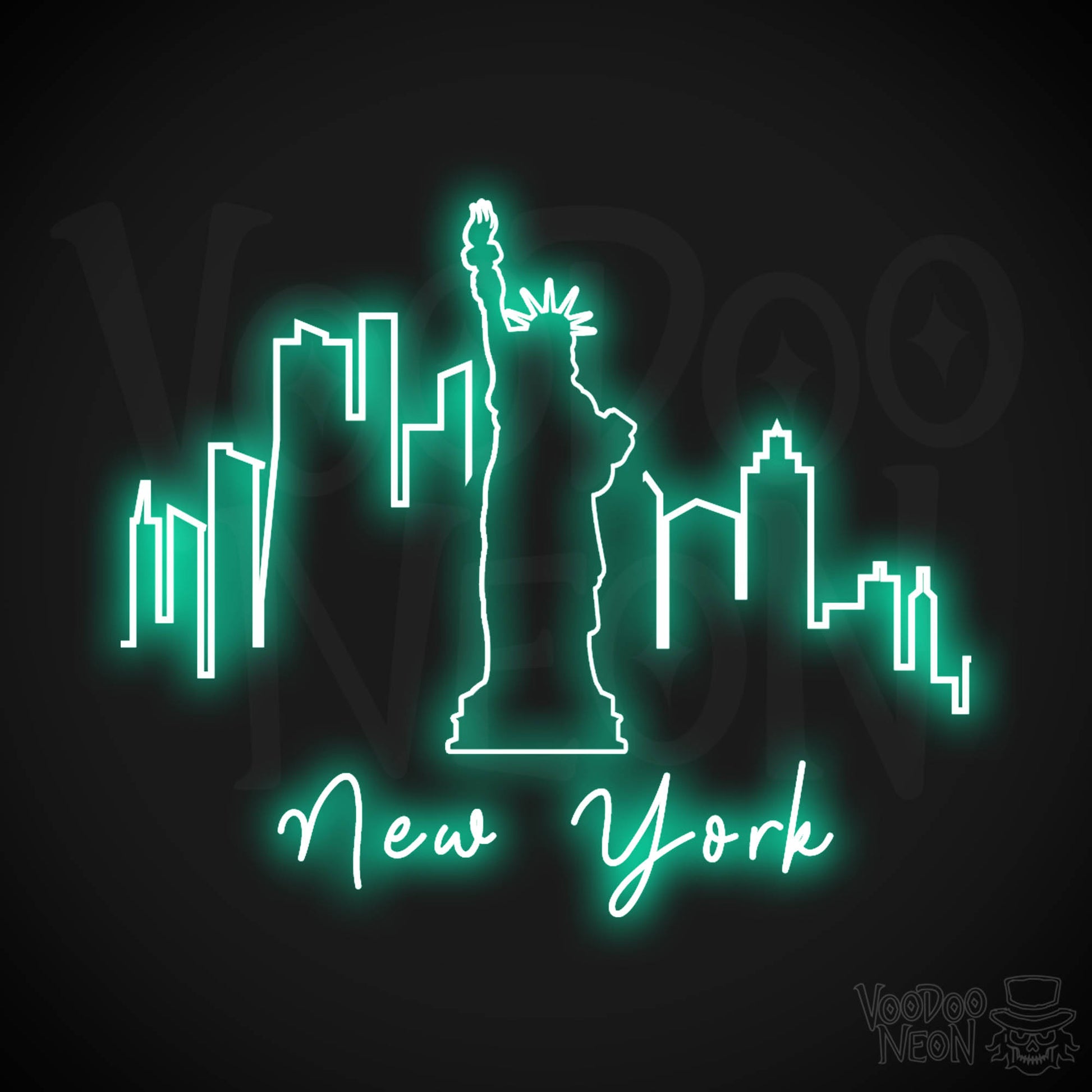 New York City Neon Sign - Neon NYC Sign - LED Sign - Color Light Green