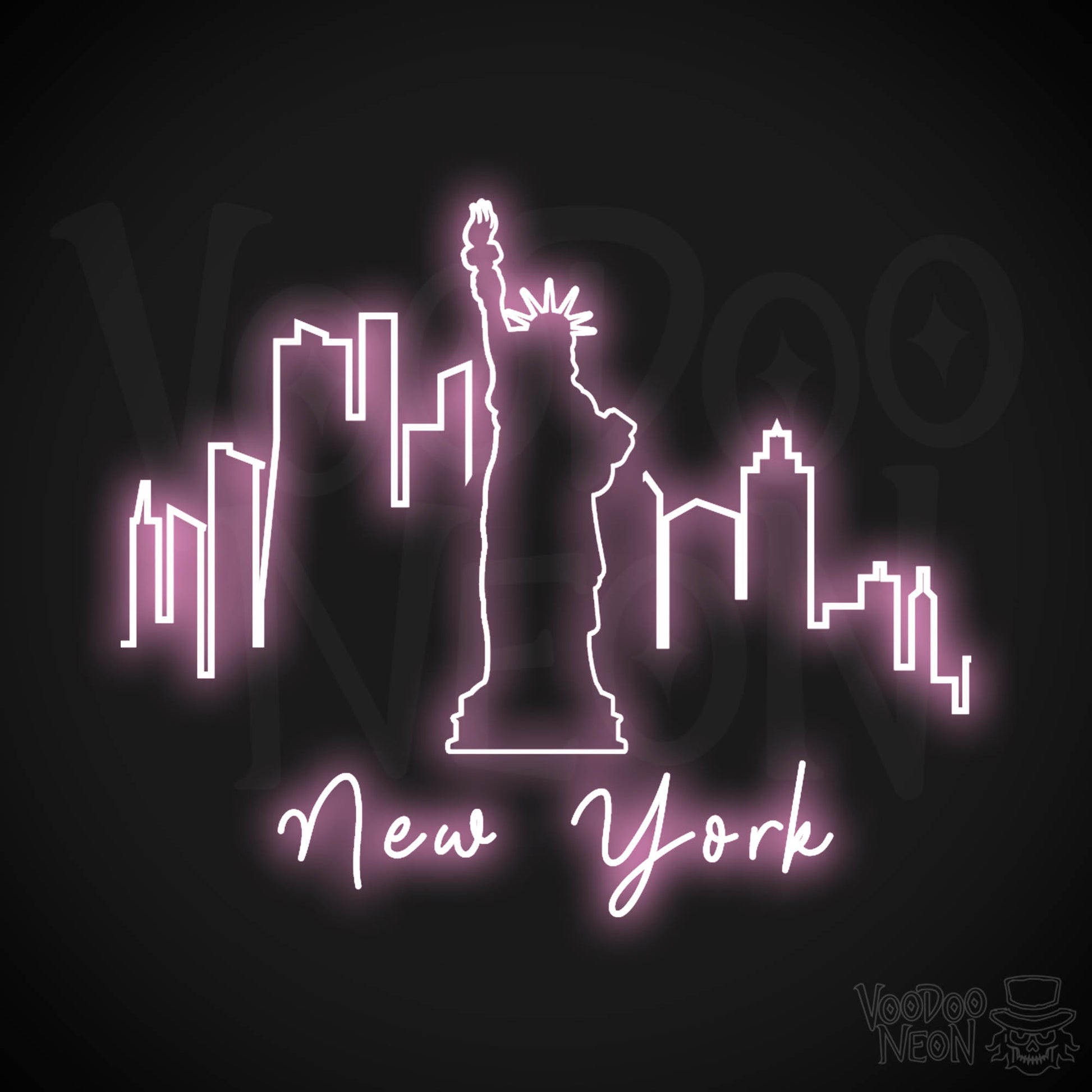New York City Neon Sign - Neon NYC Sign - LED Sign - Color Light Pink