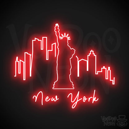 New York City Neon Sign - Neon NYC Sign - LED Sign - Color Red