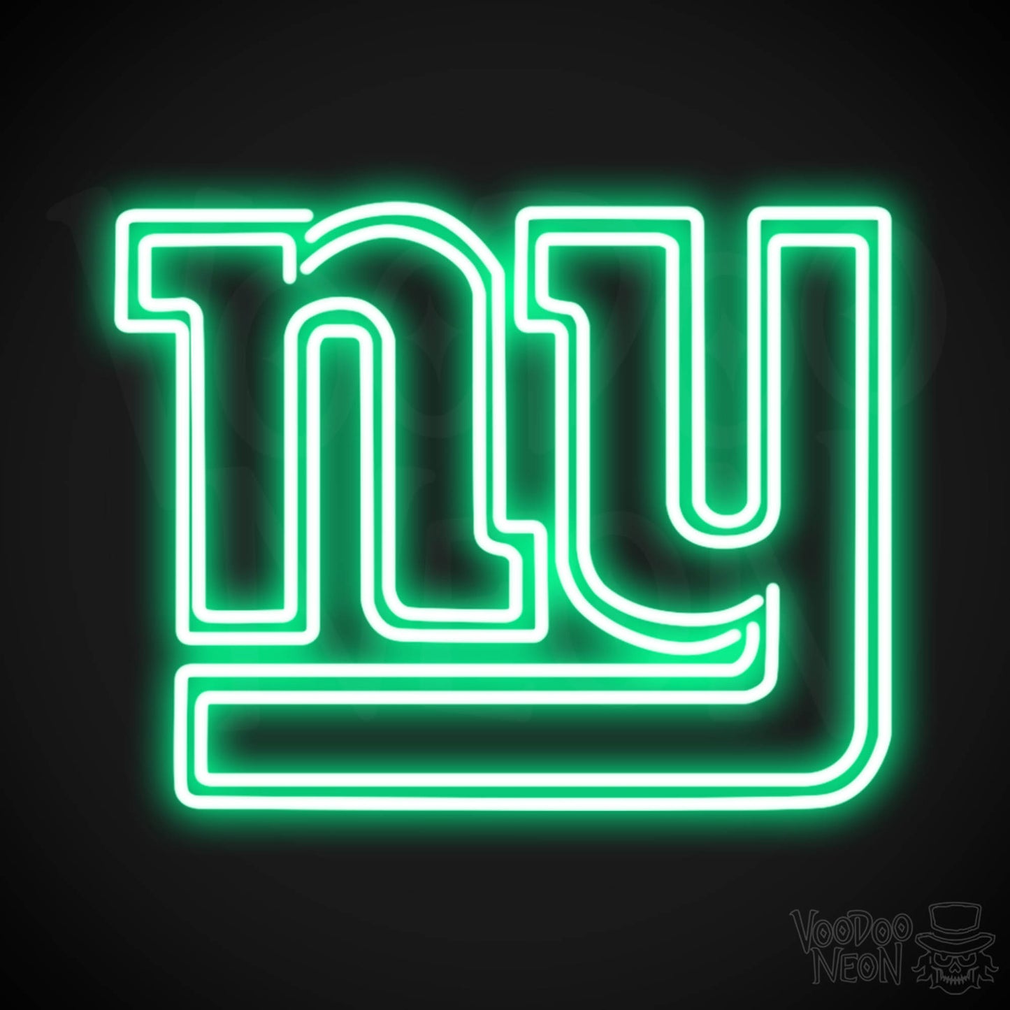 New York Giants Neon Sign - New York Giants Sign - Neon Giants Logo Wall Art - Color Green