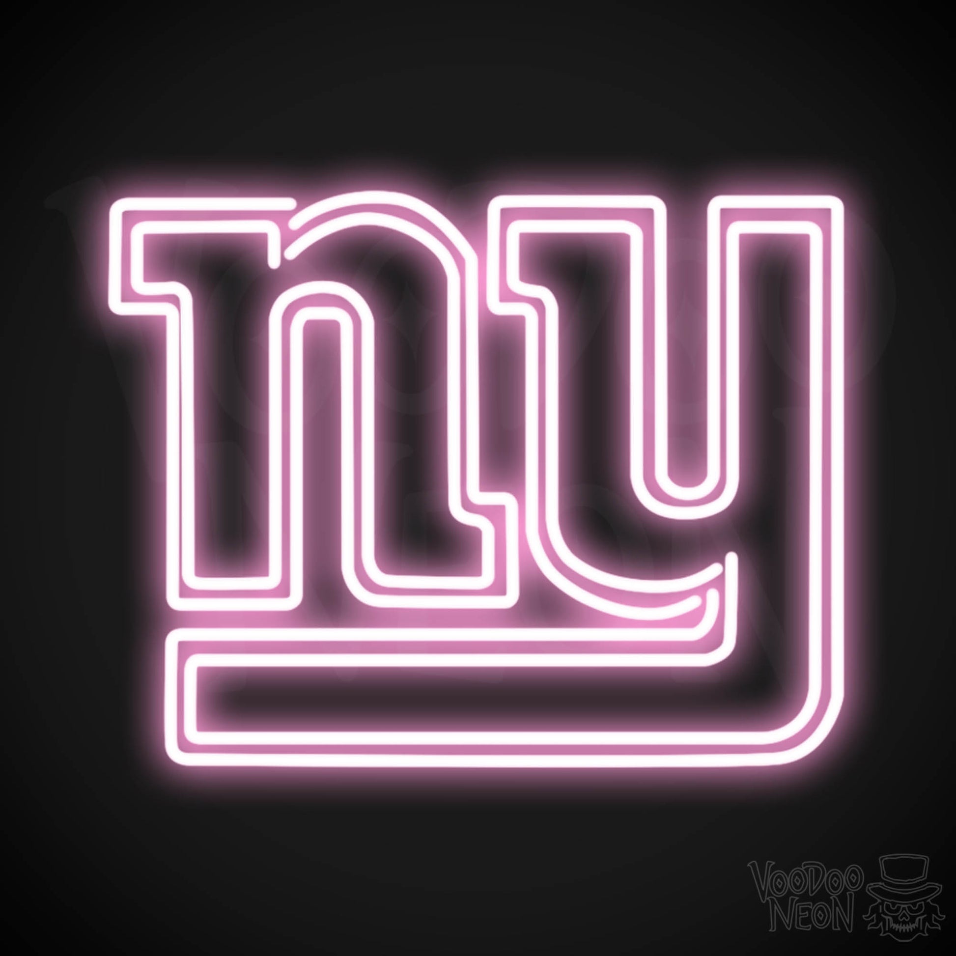 New York Giants Neon Sign - New York Giants Sign - Neon Giants Logo Wall Art - Color Light Pink