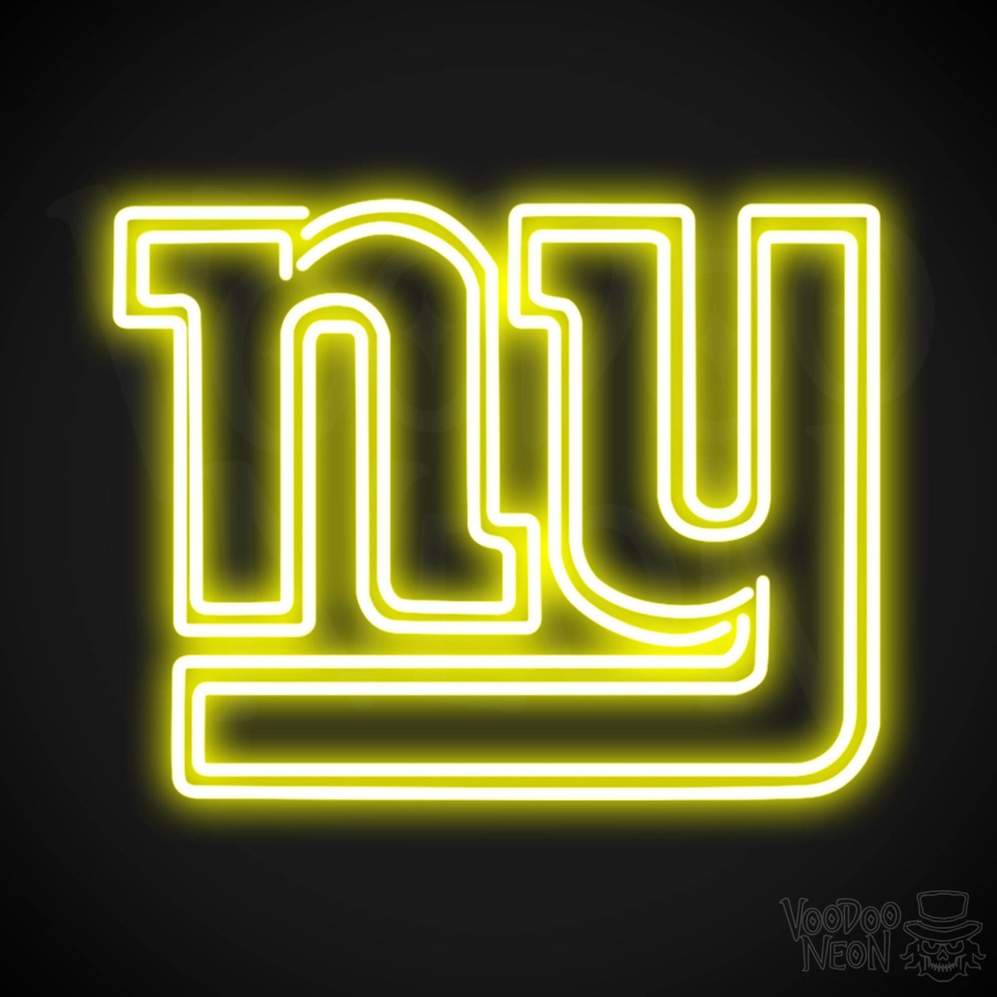 New York Giants Neon Sign - New York Giants Sign - Neon Giants Logo Wall Art - Color Yellow