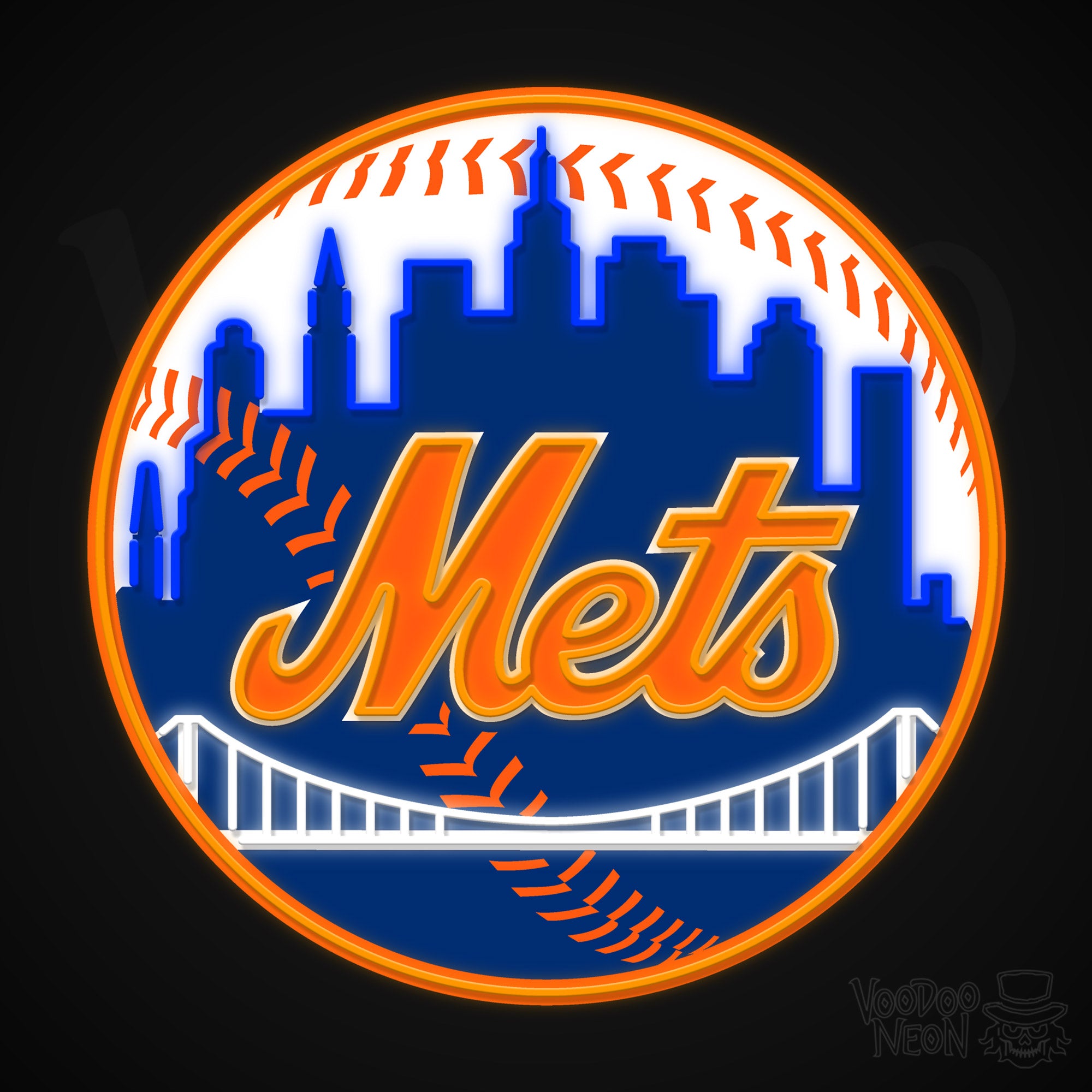 New York Mets Neon Sign - Baseball Neon Sign