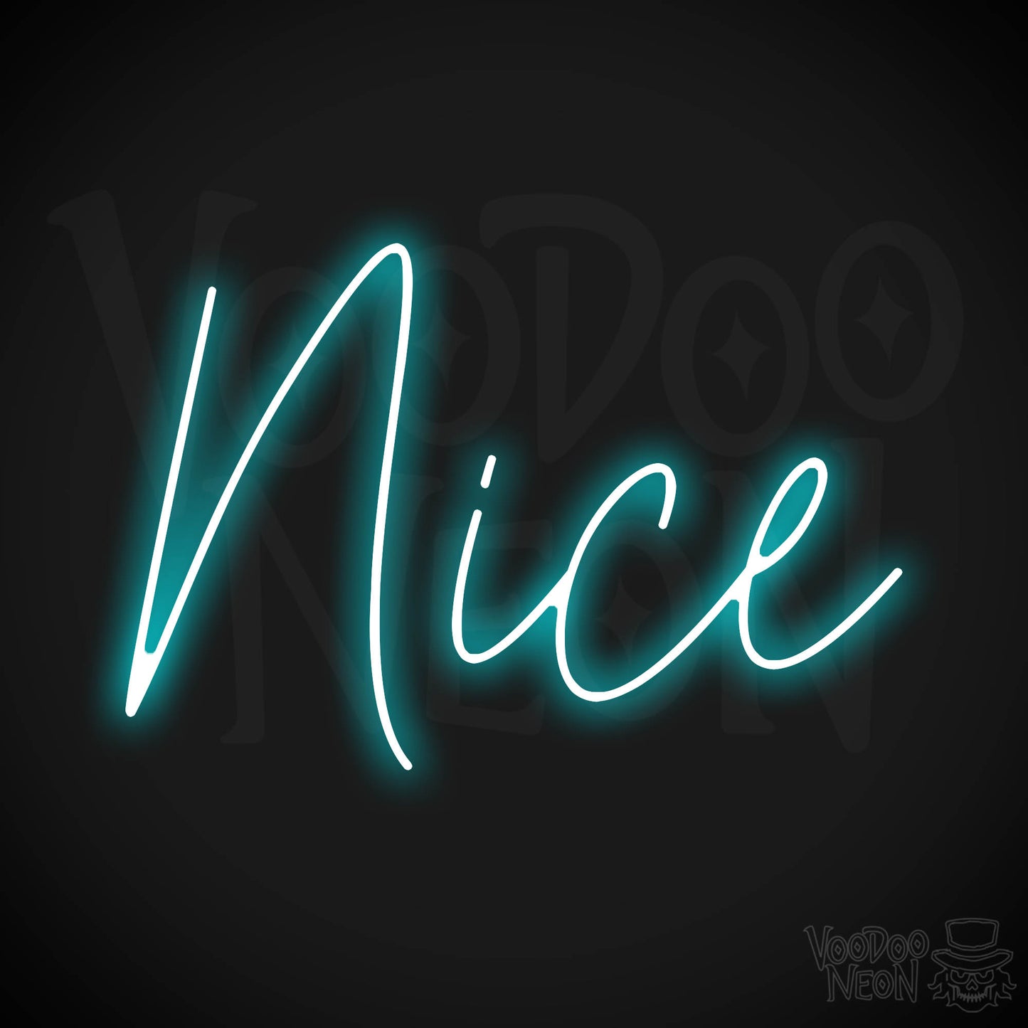 Nice Neon Sign - Ice Blue