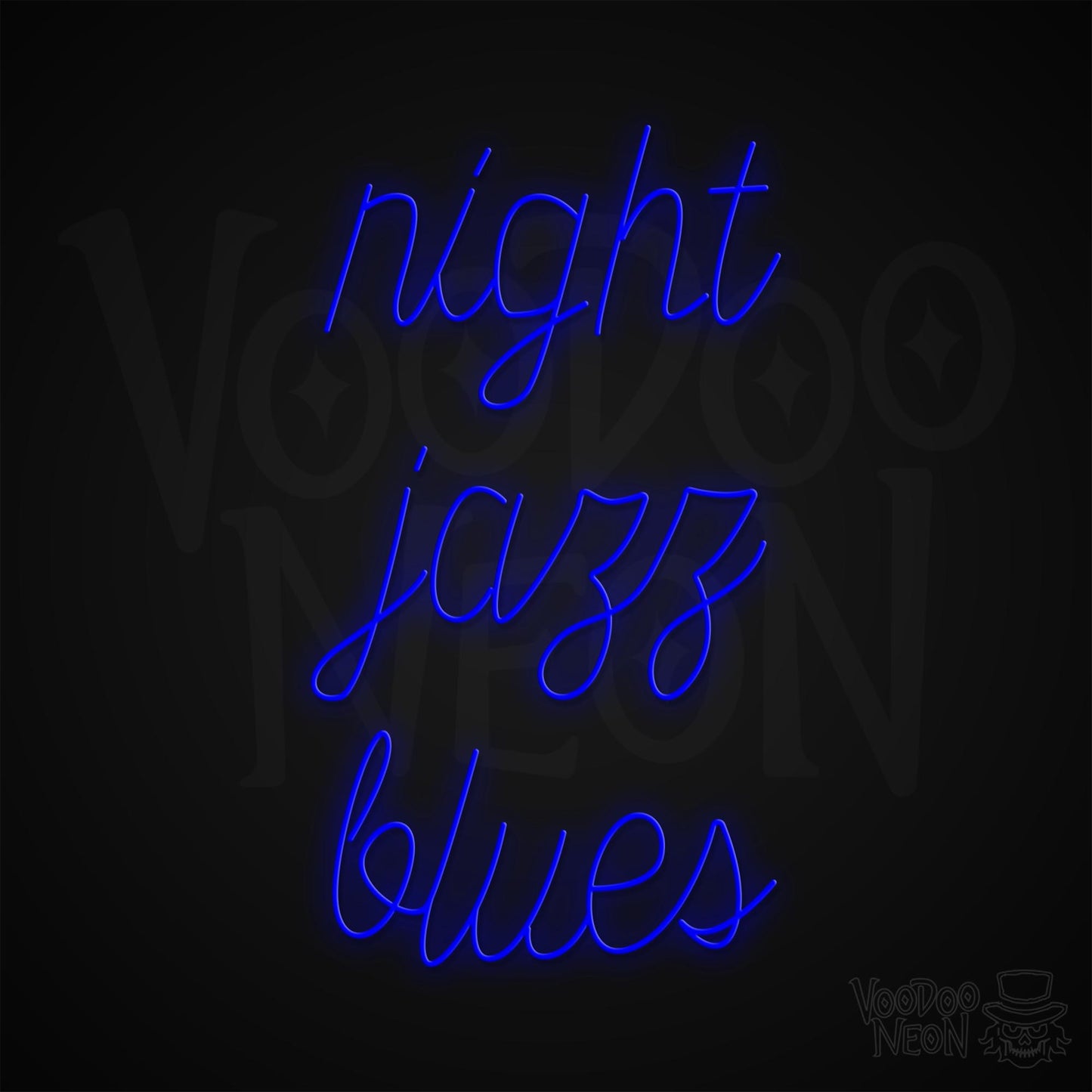 Night Jazz Blues Neon Sign - Dark Blue