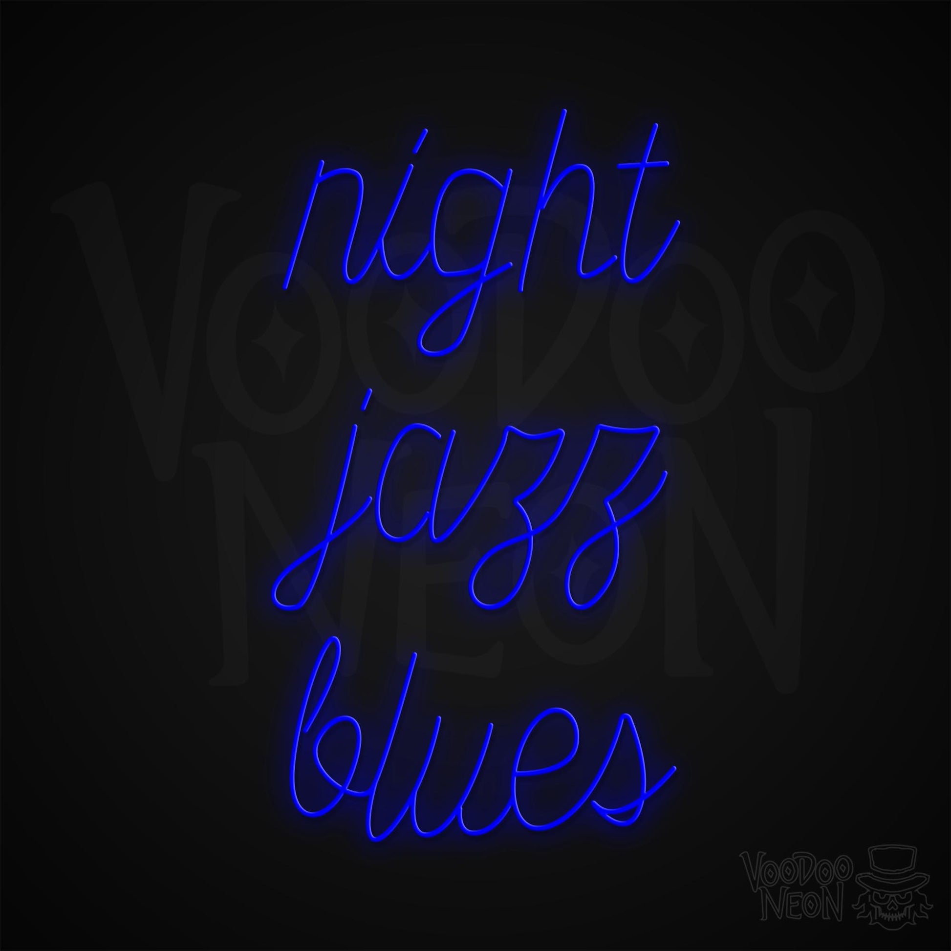 Night Jazz Blues Neon Sign - Dark Blue