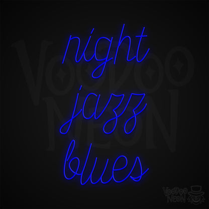Night Jazz Blues Neon Sign - Dark Blue