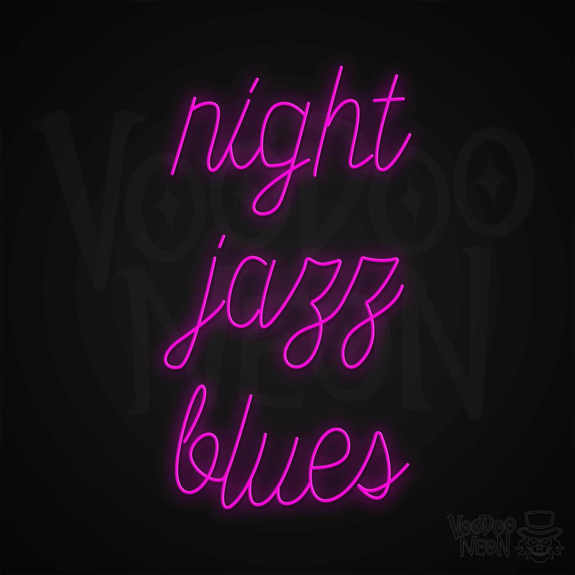 Night Jazz Blues Neon Sign - Pink