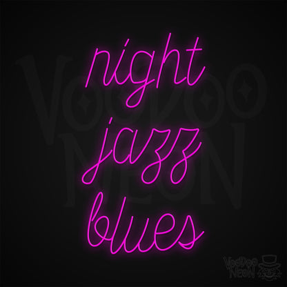 Night Jazz Blues Neon Sign - Pink