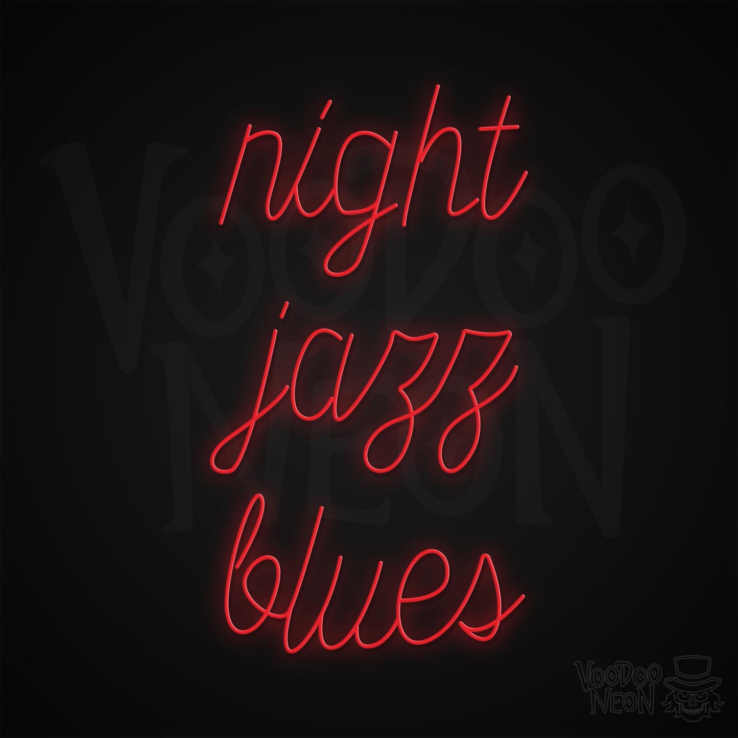 Night Jazz Blues Neon Sign - Red