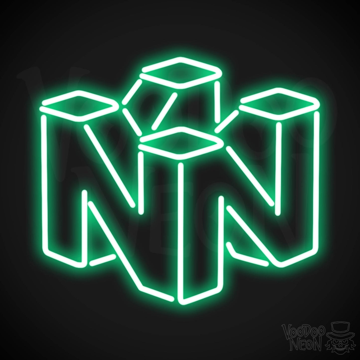 Nintendo Neon Sign - Neon Nintendo Sign - Nintendo Logo Wall Art - Color Green