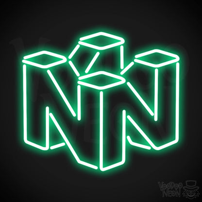 Nintendo Neon Sign - Neon Nintendo Sign - Nintendo Logo Wall Art - Color Green
