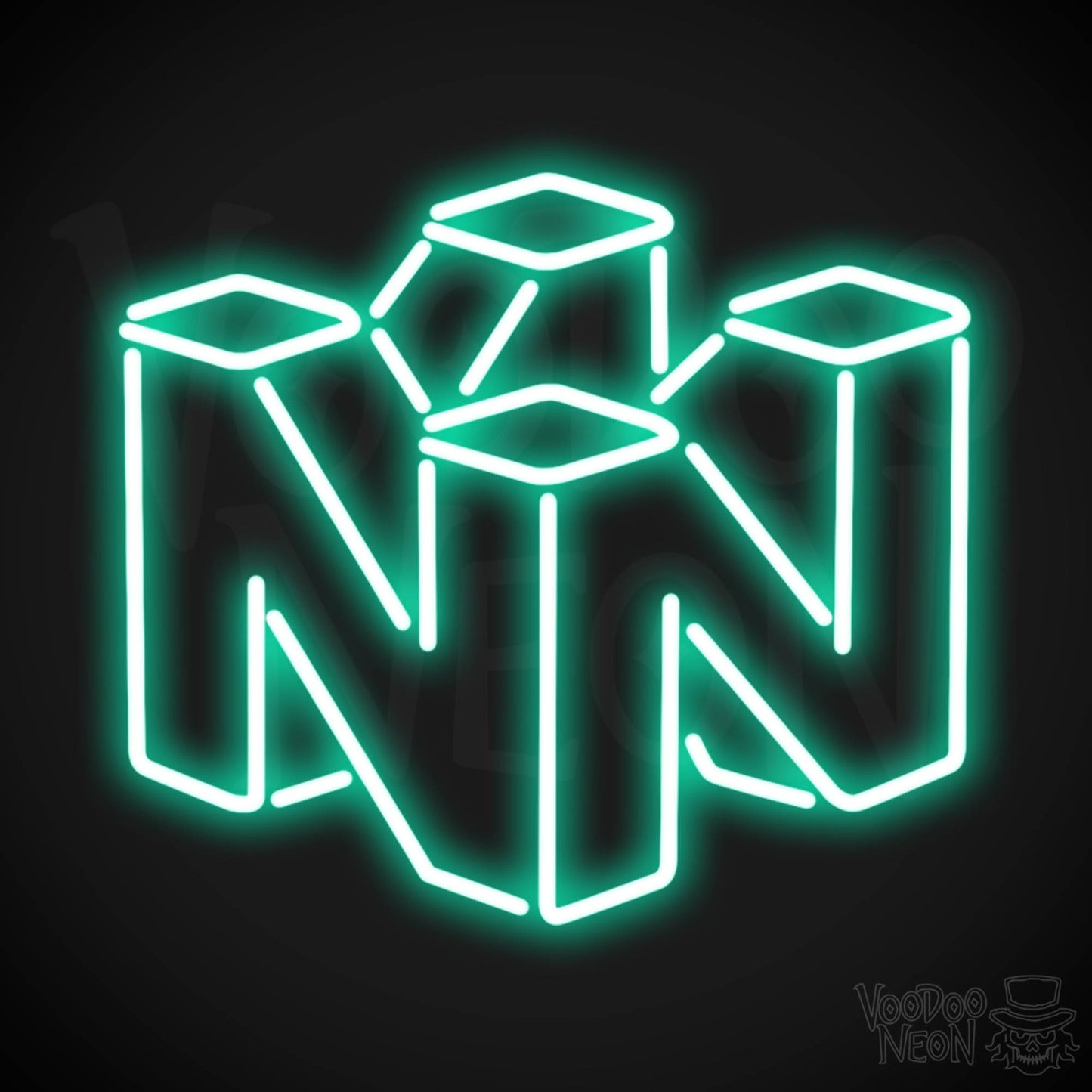 Nintendo Neon Sign - Neon Nintendo Sign - Nintendo Logo Wall Art - Color Light Green