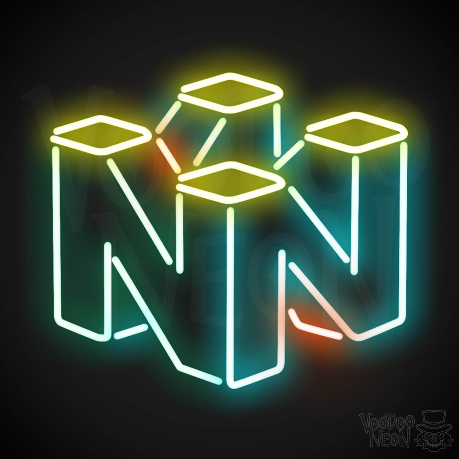 Nintendo Neon Sign - Neon Nintendo Sign - Nintendo Logo Wall Art - Color Multi-Color