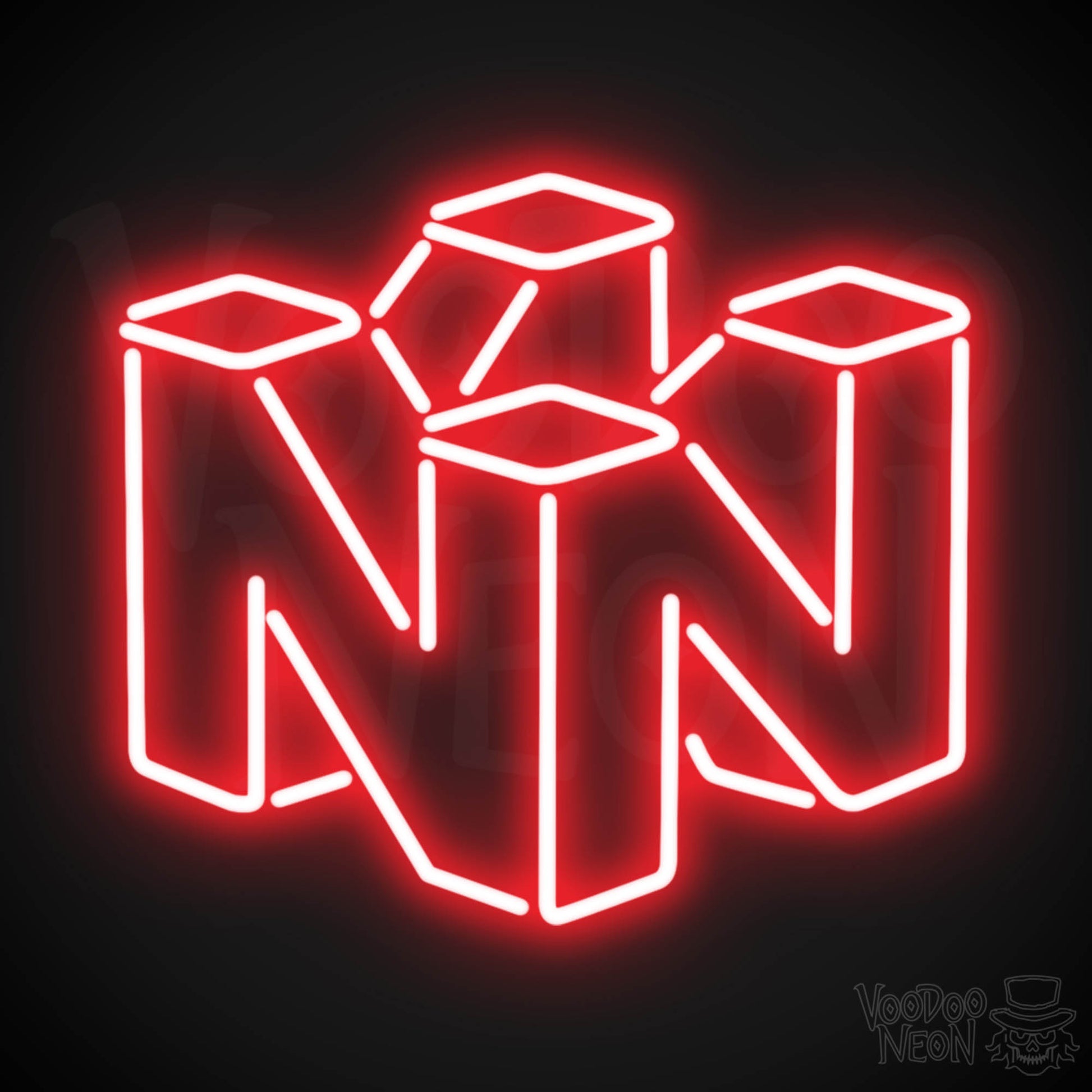 Nintendo Neon Sign - Neon Nintendo Sign - Nintendo Logo Wall Art - Color Red