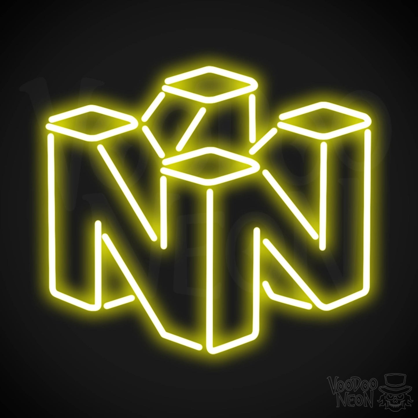 Nintendo Neon Sign - Neon Nintendo Sign - Nintendo Logo Wall Art - Color Yellow