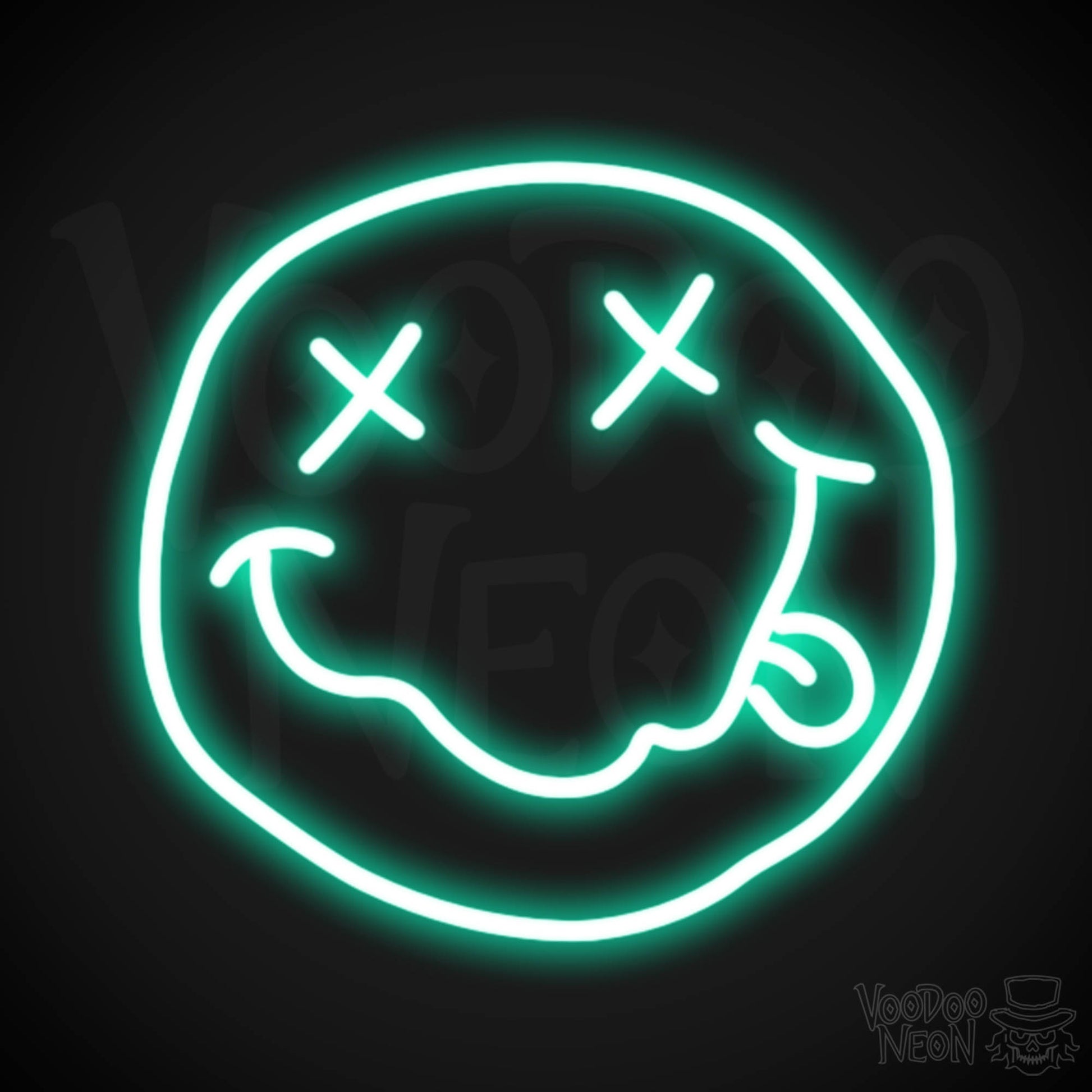 Nirvana Neon Sign - Nirvana Sign - Neon Nirvana Logo Wall Art - Color Light Green