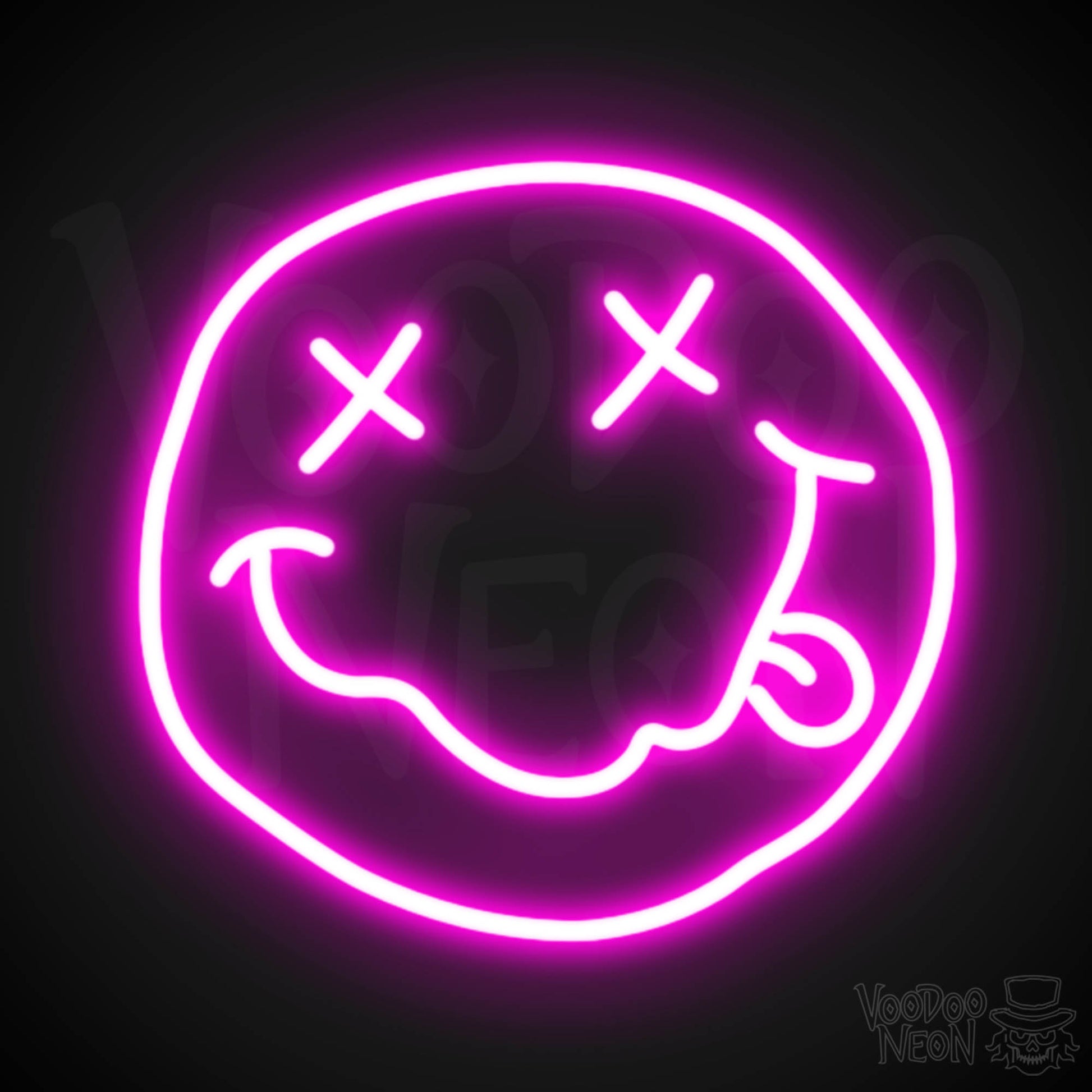 Nirvana Neon Sign - Nirvana Sign - Neon Nirvana Logo Wall Art - Color Pink