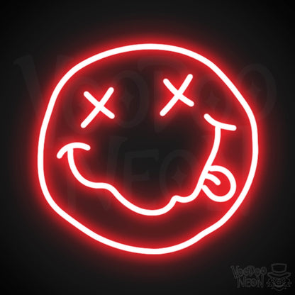 Nirvana Neon Sign - Nirvana Sign - Neon Nirvana Logo Wall Art - Color Red
