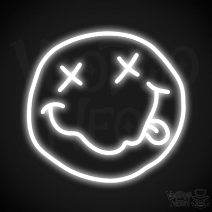 Nirvana Neon Sign - Nirvana Sign - Neon Nirvana Logo Wall Art - Color White