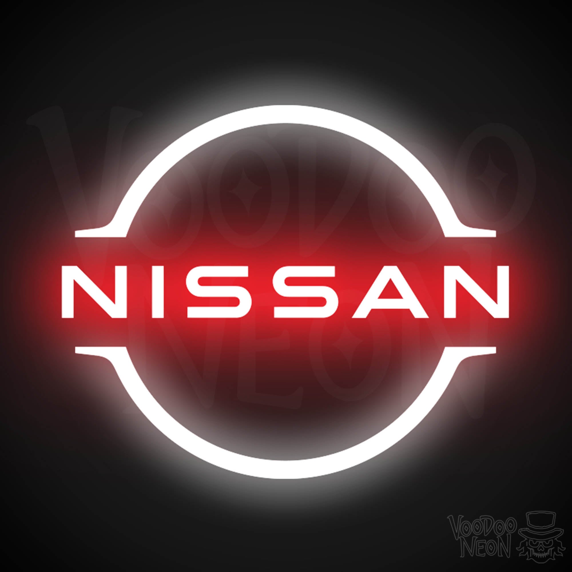 Nissan Neon Sign - Neon Nissan Sign - Nissan Logo Wall Art - Color Multi-Color