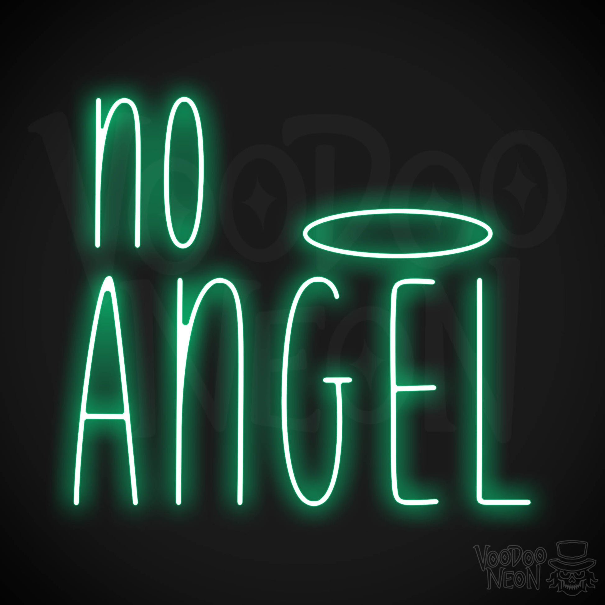 No Angel Neon Sign - Green