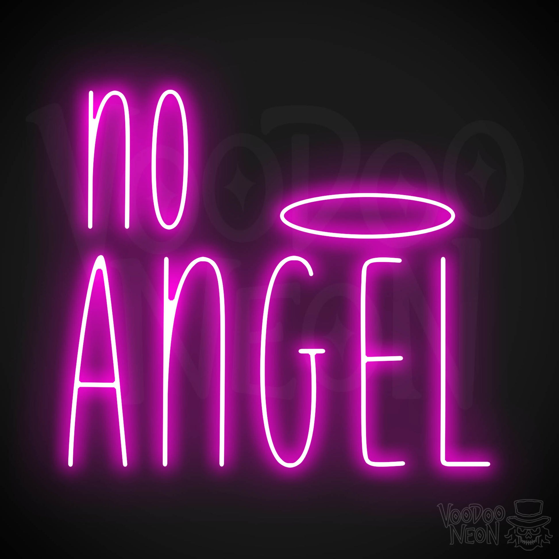 No Angel Neon Sign - Pink