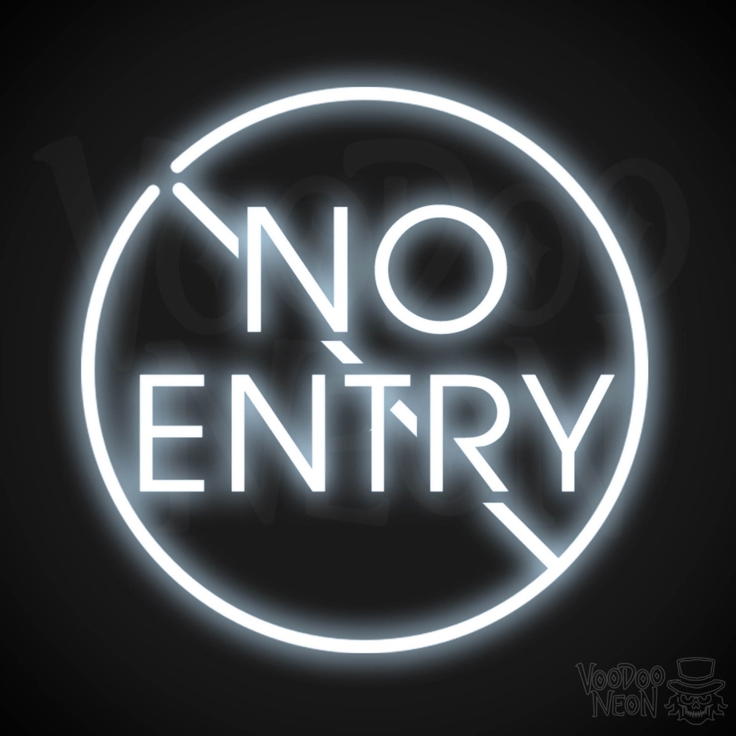 No Entry Neon Sign - Neon No Entry Sign - Color Cool White